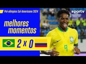 Brasil 2 x 0 Colômbia | Melhores Momentos | Pré-Olímpico Sul-Americano Masculino 2024 | SporTV