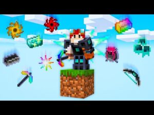 Chuva de itens do mod Avaritia em um bloco gigante - Minecraft