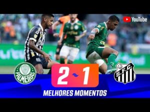 Palmeiras 2 x 1 Santos - Melhores Momentos - 3ª Rodada - Paulistão 2024