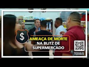 Ameaça de morte durante a blitz de um supermercado