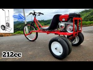 Aprenda a construir um triciclo caseiro com motor de 212cc