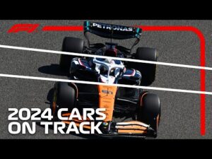Cars on track at F1 Pre-Season Testing 2024