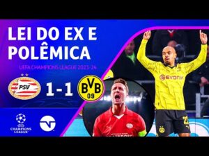 Golaço no ângulo e pênalti polêmico marcam o jogo de ida da Champions League entre PSV e Borussia Dortmund