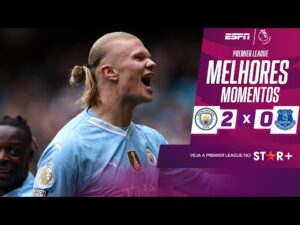 Håland liga o modo 'destruidor', marca 2 gols e leva o Manchester City à vitória contra o Everton na Premier League