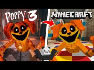 Recriei o jogo Poppy Playtime 3 no Minecraft - Gameplay e Construção