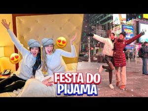 A Festa do Pijama com a Luluca em Nova York foi surpreendente com a neve!