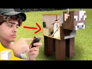 Construí uma Vaca Robótica inspirada no Minecraft na vida real