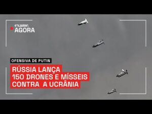Rússia lança 150 mísseis e drones contra a Ucrânia e admite estado de guerra