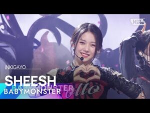BABYMONSTER (베이비몬스터) performa a música SHEESH no programa 인기가요 inkigayo em 14/04/2024