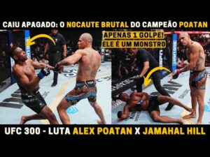Luta Alex Poatan x Hill UFC 300: Brasileiro aplica nocaute brutal e rápido para defender o cinturão