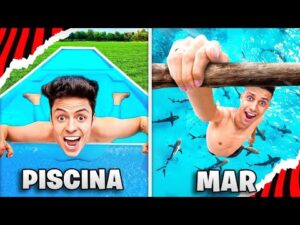 PISCINA vs BANHEIRA vs RIO vs MAR - DESAFIO AQUÁTICO!