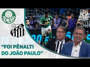 Quem apitou o pênalti: o Claus ou o Sálvio Spínola na transmissão? Análise de Faccioli | Palmeiras 2x0 Santos