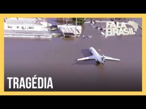 Registro aéreo mostra aeroporto de Porto Alegre sob inundação total