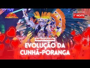 Apresentação da Cunhã-Poranga Isa-a-Bela do Boi Garantido na 1ª noite de espetáculos do Festival de Parintins 2024