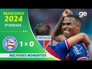 Assista aos melhores momentos da partida Bahia 1 x 0 Fortaleza pela 8ª rodada do Brasileirão 2024