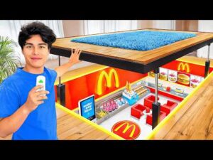 Building a Hidden McDonald's Restaurant Inside My Room!