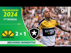 Criciúma vence o Botafogo por 2 a 1 na 11ª rodada do Brasileirão 2024 | Melhores Momentos