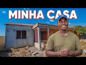 Mostrando o progresso da construção da minha casa em Moçambique