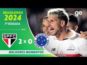 São Paulo vence o Cruzeiro por 2 a 0 na 7ª rodada do Brasileirão 2024 | Melhores Momentos