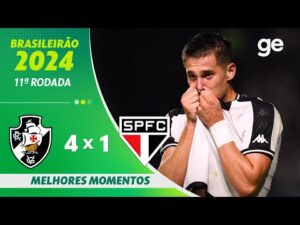 Vasco da Gama 4 x 1 São Paulo: Melhores Momentos da Partida pela 11ª Rodada do Brasileirão 2024