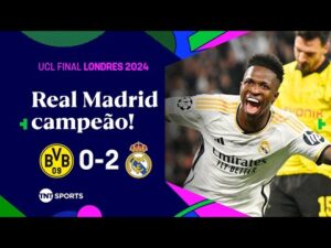 Vinicius Jr decide novamente e Real Madrid se consagra campeão da Champions League após vitória sobre Borussia Dortmund