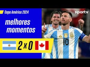 Argentina vence Canadá por 2 a 0 na semifinal da Copa América 2024 | Melhores Momentos