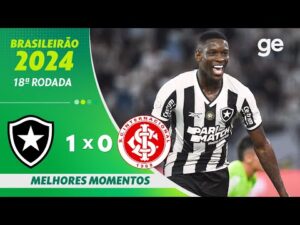 Assista aos melhores momentos da partida entre Botafogo e Internacional pela 18ª rodada do Brasileirão 2024