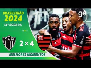Atlético-MG 2 x 4 Flamengo | Melhores momentos | 14ª rodada do Brasileirão 2024