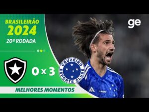 BOTAFOGO 0 X 3 CRUZEIRO | MELHORES MOMENTOS | 20ª RODADA BRASILEIRÃO 2024 | ge.globo