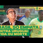 Brasil vs Colômbia: Brasil sofre pressão e empata com Colômbia levando 'olé' da torcida - Galvão Bueno comenta