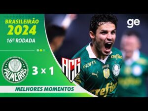 Palmeiras vence o Atlético-GO por 3 a 1 na 16ª rodada do Brasileirão 2024
