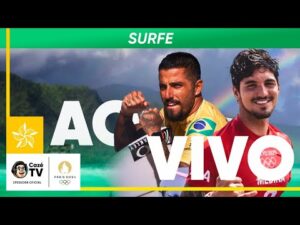 Transmissão ao vivo com imagens: Terceira fase de surfe feminino e masculino nos Jogos Olímpicos de Paris 2024