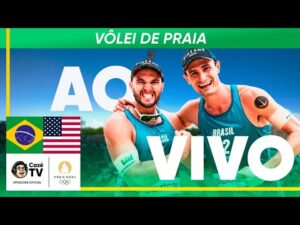 Jogo completo do confronto entre Brasil e EUA de vôlei de praia masculino na 3ª rodada das Olimpíadas de Paris 2024