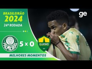 Palmeiras atropela o Cuiabá com 5 gols e domina a partida | Melhores Momentos | 24ª Rodada do Brasileirão Série A