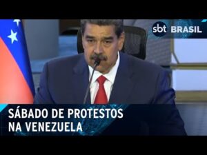 Protestos tomam as ruas de Caracas durante eleições sob suspeita | SBT Brasil (03/08/24)