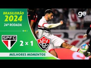 São Paulo vence Vitória por 2 a 1 na 24ª rodada do Brasileirão 2024 | Melhores Momentos