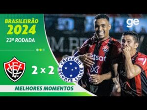 Vitória 2 x 2 Cruzeiro | Melhores Momentos | 23ª Rodada do Brasileirão 2024 | ge.globo