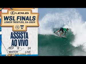 Assista ao vivo as finais do World Surf League de 2024 da Lexus - Partidas 1 a 3