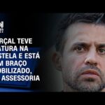 Marçal teve fratura na costela e está com braço imobilizado, confirma assessoria durante entrevista na CNN NOVO DIA