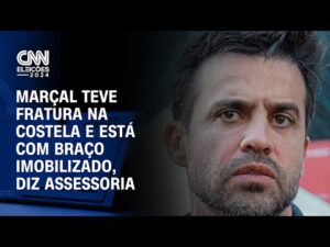 Marçal teve fratura na costela e está com braço imobilizado, confirma assessoria durante entrevista na CNN NOVO DIA